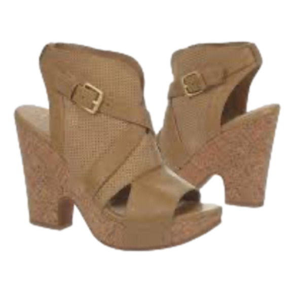 Naya Corda Maple Leather Sandal platform heel size 6 - Picture 4 of 9